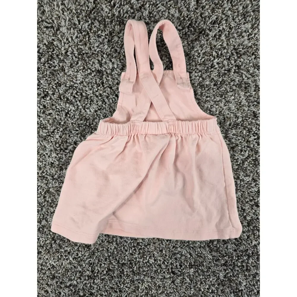 Carters Baby Girls Sz 12M Light Pink Bunny Rabbit Jumper Dress Easter